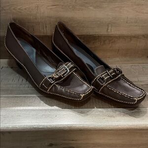 AEROSOLES Brown Heeled Loafers